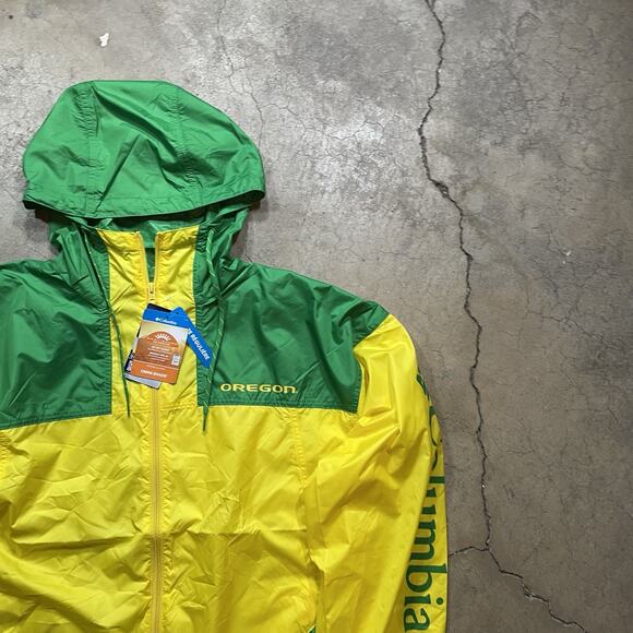 Columbia Men Flash Challenger Windbreaker Jacket Oregon Ducks Sz XL - Picture 4 of 6